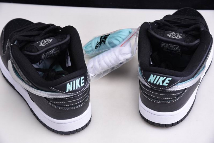nike sb dunk lof Di*m*nd supply co black Di*m*nd bv1310-001