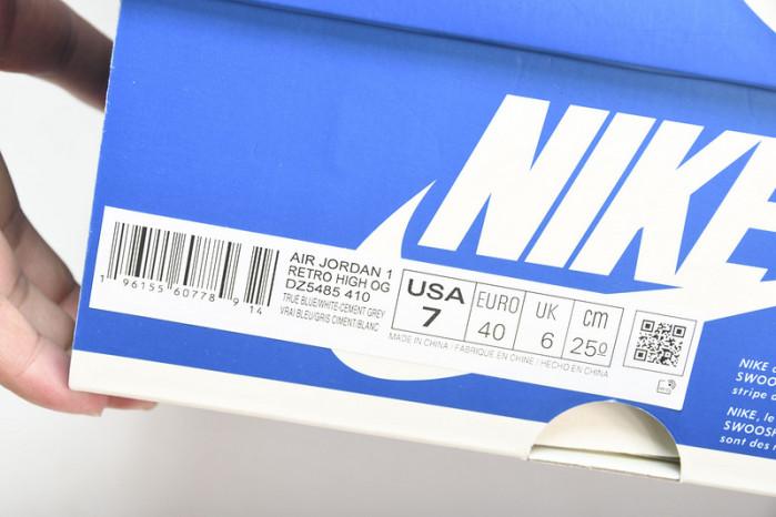 Air Jordan 1 High OG True Blue DZ5485-410