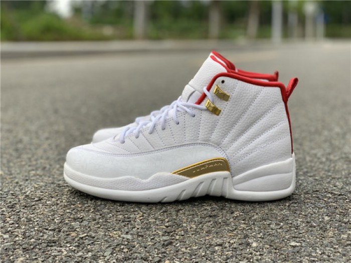 Air Jordan 12 FIBA White University Red 130690-107