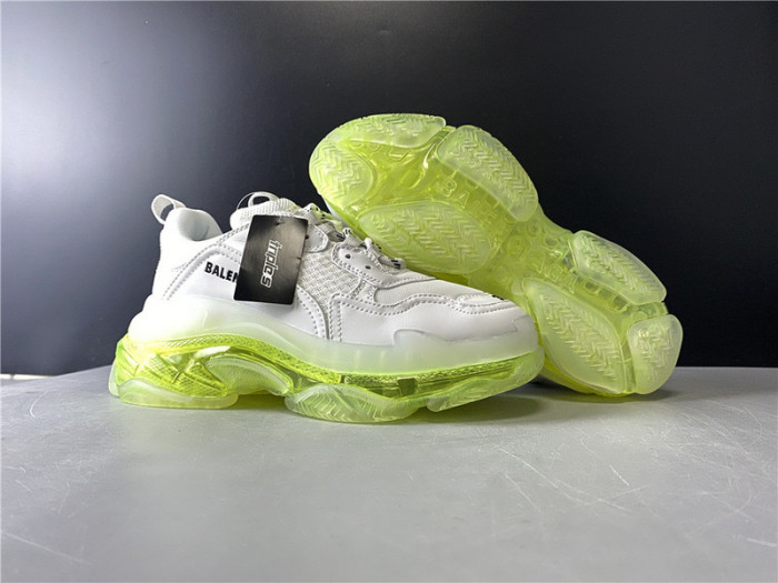 BL TRIPLE S TRAINERS CLEAR SOLE LIGHT GREEN    545325 W09O1 9844