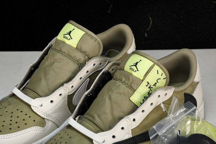 Jordan 1 Retro Low Golf Travis Scott Neutral Olive  FZ3124-200