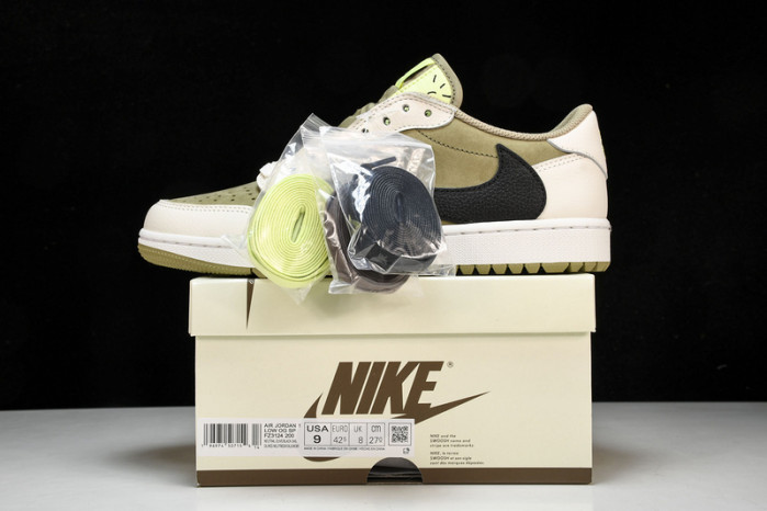 Jordan 1 Retro Low Golf Travis Scott Neutral Olive  FZ3124-200