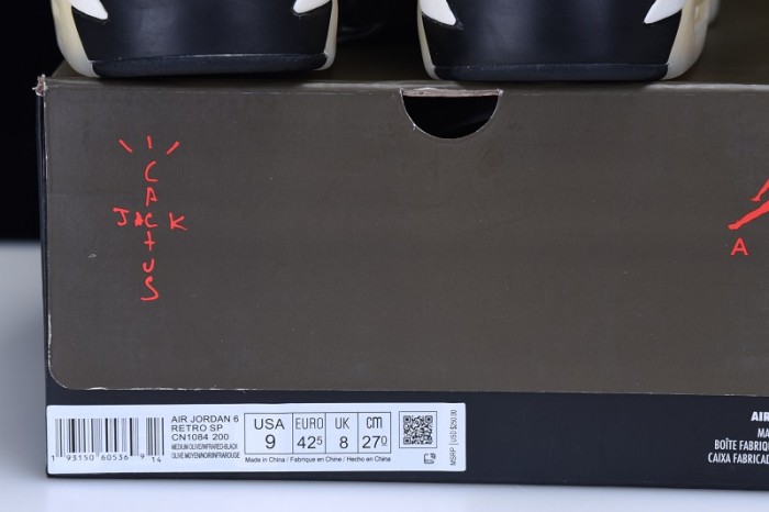 Travis Scott Air Jordan 6 Medium Olive - CN1084-200