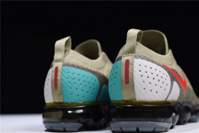 Nike VaporMax FK Moc 2 Natural Olive Habanero Red Air Vapor Max mens  AH7006-200